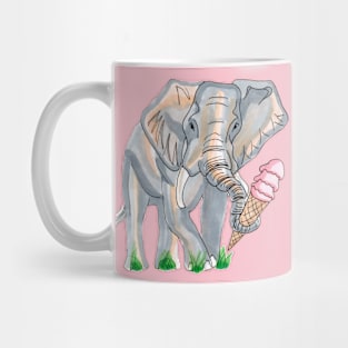 Ice cream eating elephant Mug